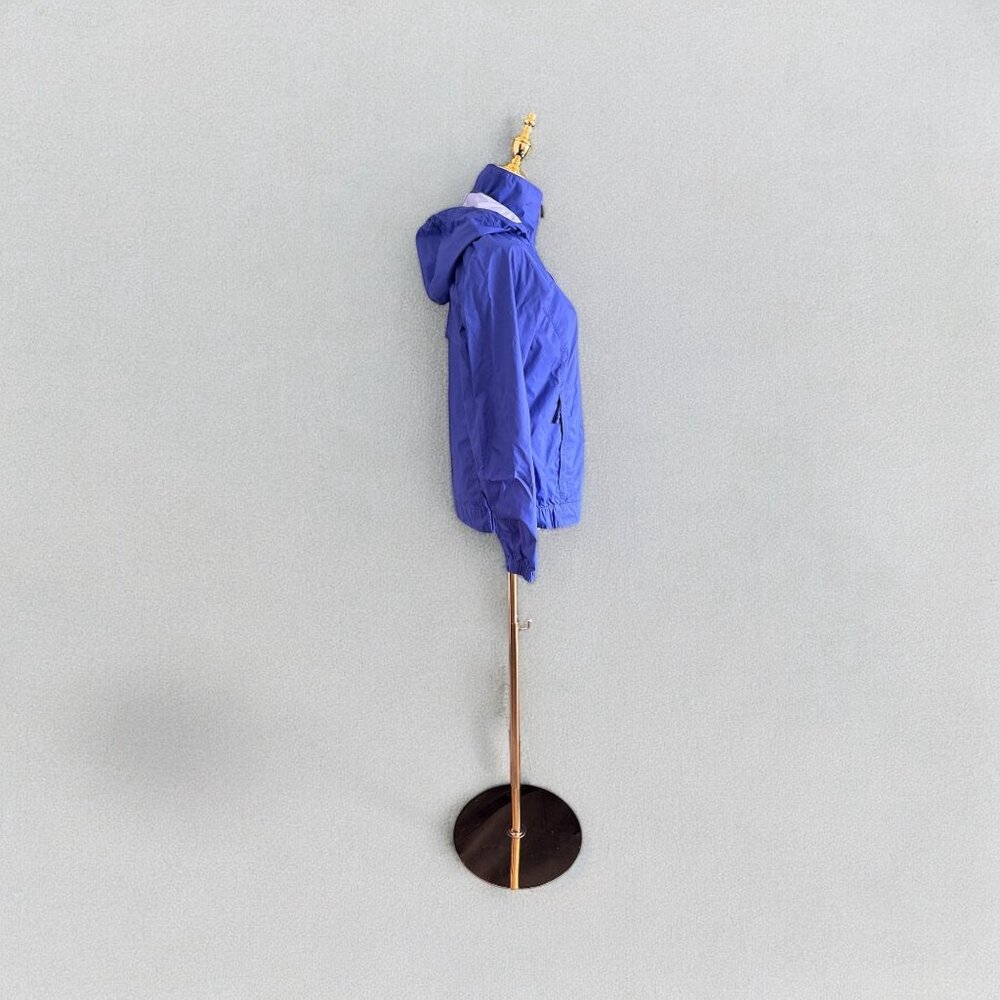 Columbia Womens Blue Lightweight Hooded Windbreaker Jacket Rain Hiking S READ - Picture 2 of 11